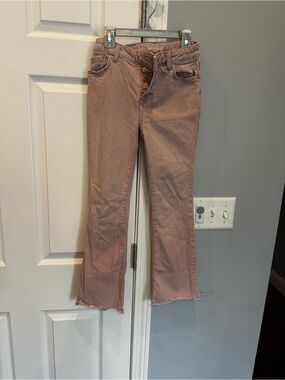 Cat & Jack Dusty Rose Button-Fly Flare Jeans